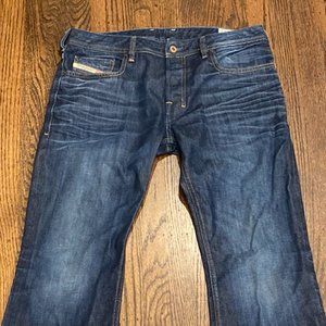 Mens Diesel Zantan button fly bootcut jeans 33 x 30